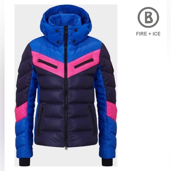 Fire + Ice Blue and Pink Puffer Jacket size 12 - Picture 1 of 16